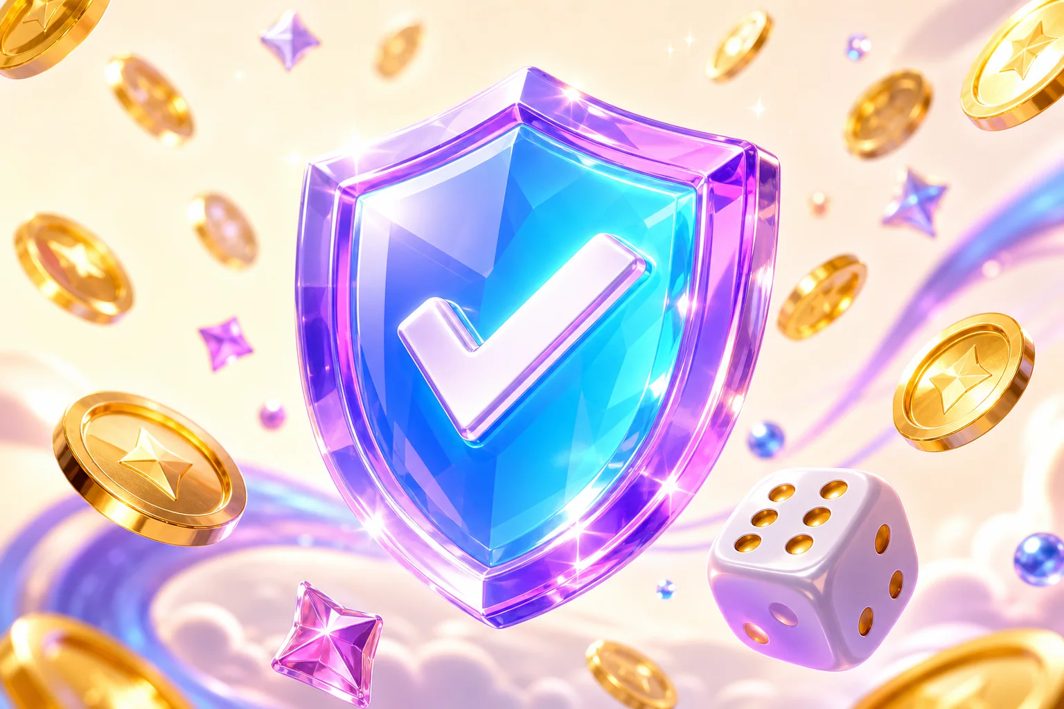 A crystal trust shield representing provably fair gaming